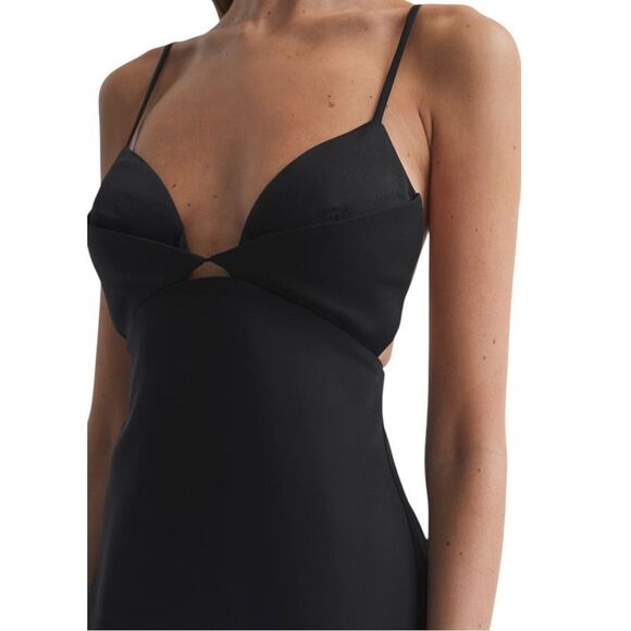 REISS Rochelle Strappy Midi Dress in Black Size 10‎ - Picture 5 of 16
